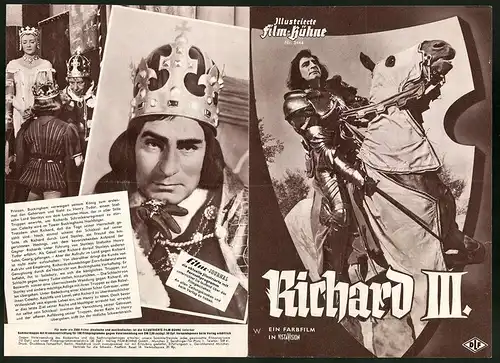 Filmprogramm IFB Nr. 3444, Richard III., Cedric Hardwicke, Nicholas Hannen, Regie: Laurence Olivier