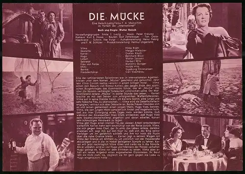 Filmprogramm Programm von Heute Nr. 333, Die Mücke, Hilde Krahl, Margot Hielscher, Regie: Walter Reisch