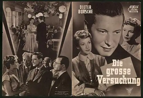 Filmprogramm DNF, Die grosse Versuchung, Dieter Borsche, Ruth Leuwerik, Regie: Rolf Hansen