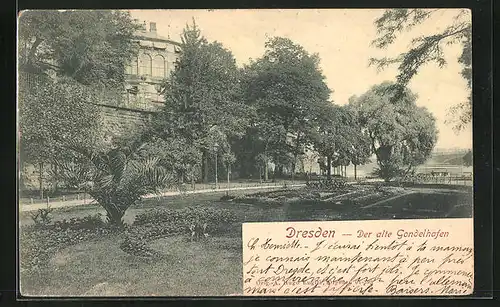 AK Dresden, Der alte Gondelhafen