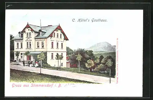 AK Stimmersdorf, C. Hütel`s Gasthaus