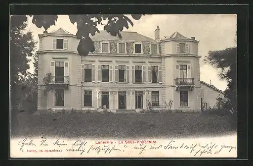 AK Lunéville, La Sous-Préfecture