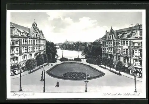 AK Königsberg, Blick auf den Schlossteich