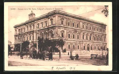 AK Bari, Palazzo delle RR. Poste, Telegrafi e Camera di Commerolo