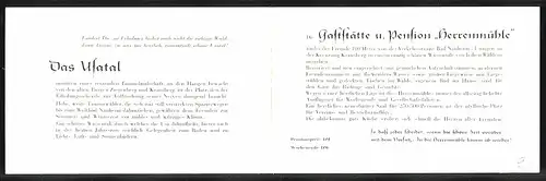 Klapp-AK Kransberg i.T., Gasthaus und Pension Herrenmühle, neuerbauter Speisesaal