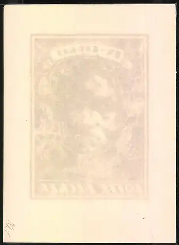 Exlibris Lotte Becker, Kopf umgeben von Engeln