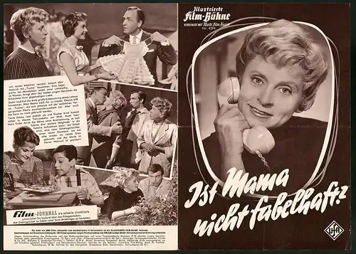 Filmprogramm IFB Nr. 4394, Ist Mama nicht fabelhaft?, Luise Ullrich, Gunnar Möller, Regie: Peter Beauvais