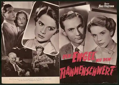 Filmprogramm Unser Haus-Programm, Der Engel mit dem Flammenschwert, Martin Benrath, G. Kückelmann, Regie: G. Lamprecht