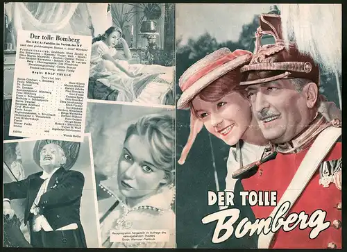 Filmprogramm Hausprogramm, Der tolle Bomberg, Hans Albers, Marion Michael, Regie: Rolf Thiele