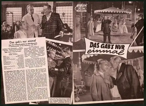 Filmprogramm DNF, Das gab`s nur einmal, Hans Albers, Helga Martin, Regie: Geza von Bolvary