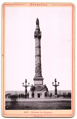 Fotografie Römmler & Joans, Dresden, Ansicht Bruxelles, Blick auf die Colonne du Congres