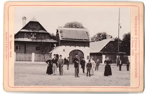 Fotografie L. J. Cecha, Prag, Ansicht Prag, Ausstellung Narodopisna Vystava Ceskoslovanska 1895, Opavsky statek