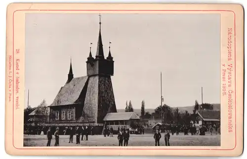 Fotografie L. J. Cecha, Prag, Ansicht Prag, Ausstellung Narodopisna Vystava Ceskoslovanska 1895, Kostel v ceskoslov