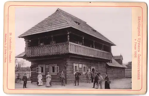 Fotografie L. J. Cecha, Prag, Ansicht Prag, Ausstellung Narodopisna Vystava Ceskoslovanska 1895, Gazdovstvo Ciemanske