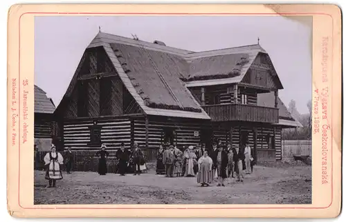 Fotografie L. J. Cecha, Prag, Ansicht Prag, Ausstellung Narodopisna Vystava Ceskoslovanska 1895, Jaromerska chalupa