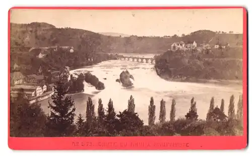 Fotografie F. Charnaux, Geneve, Ansicht Schaffhouse, Chute du Rhin