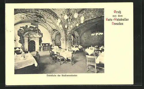 AK Dresden, Restaurant Rats-Weinkeller, Speisesaal