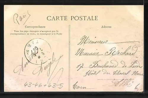 AK Paris, Les Fêtes de la Mi-Carême 1905, Char du Matin, Umzugswagen zu Fasching