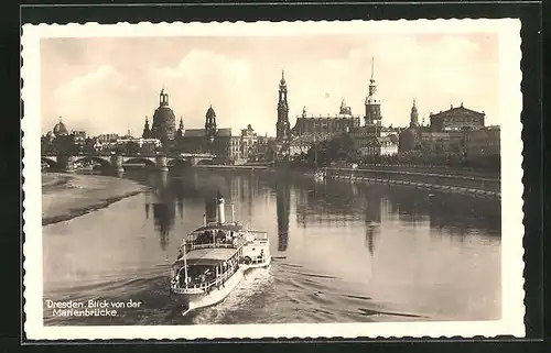 AK Dresden, Blick von der Marienbrücke