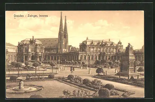 AK Dresden, Zwinger, Innenansicht