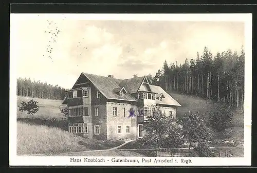 AK Gutenbrunn, Gasthaus u. Pension Haus Knobloch