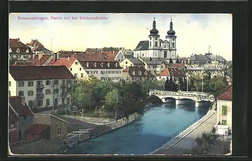 AK Donaueschingen, Partie bei der Schützenbrücke