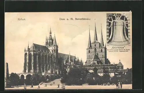 AK Erfurt, Dom und St. Severikirche, Glocke Gloriosa
