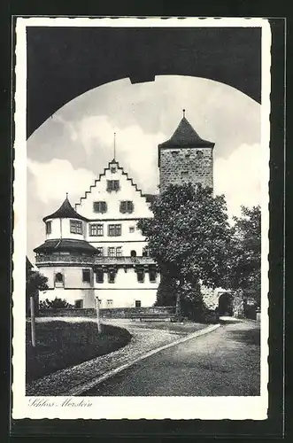 AK Morstein, Blick zum Schloss vom Toreingang
