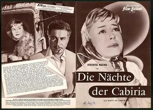 Filmprogramm IFB Nr. 3939, Die Nächte der Cabiria, Giulietta Masina, Francois Perier, Regie: Ferderico Fellini