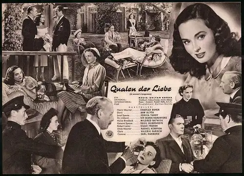 Filmprogramm IFB Nr. 1178, Qualen der Liebe, Charley Boyer, Ann Blyth, Jessica Tandy, Regie: Zoltan Korda