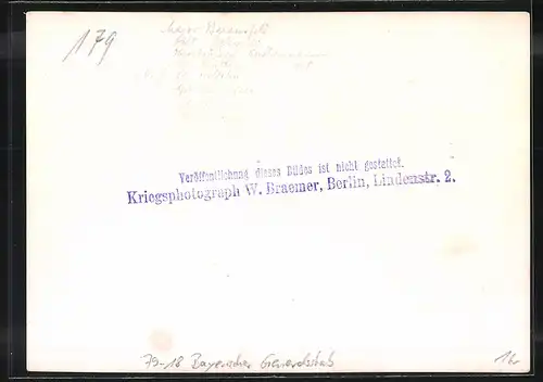 Fotografie 1.WK, Königl. Bayrische 1.Feldartillerie-Regiment Prinz Luitpold, Bayrischer Generalstab