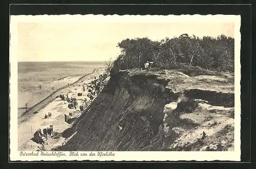 AK Neuschleffin, Blick von der Uferhöhe