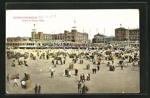 AK Scheveningen, Strand en Palace Hôtel