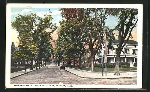 AK Everett, MA, Hancock Street from Broadway