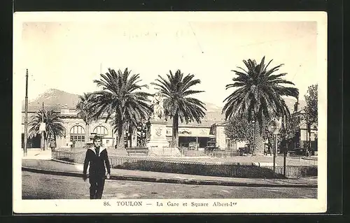 AK Toulon, La Gare et Square Albert-Ier