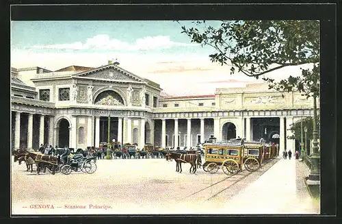 AK Genova, Stazione Principe, Bahnhof