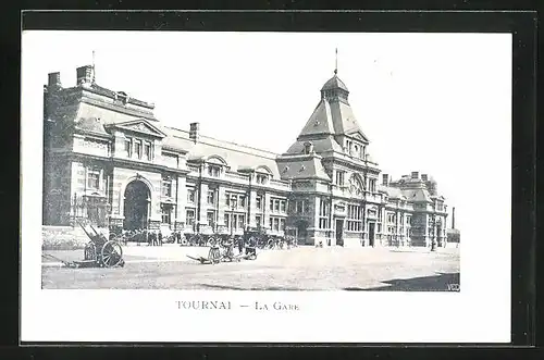 AK Tournai, La Gare, Bahnhof