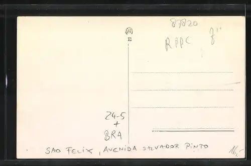 AK Sao Felix, Avenida Salvador Pinto, Hochwasser 1930