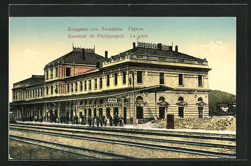 AK Philippopoli, La gare, Bahnhof