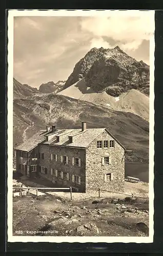 AK Rappenseehütte, Berghütte Heilbronnerweg in den Allgäuer Alpen