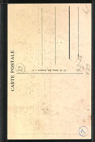 AK Auxerre, Concours International de Musique 1934, Les décors Rue de l`Horloge, Sängerfest