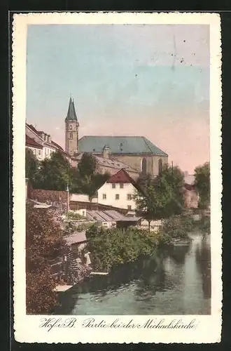 AK Hof i. B., Partie bei der Michaelskirche