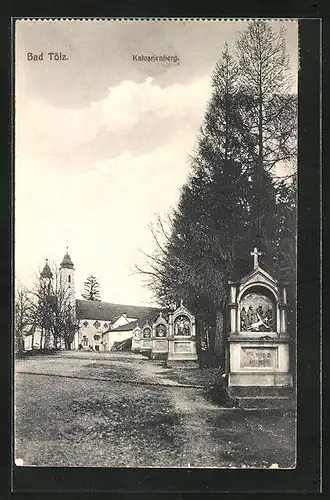 AK Bad Tölz, Kreuzkirche auf dem Kalvarienberg