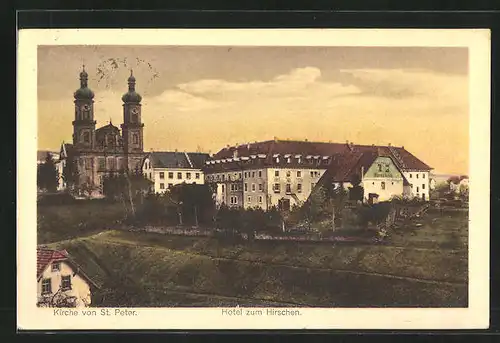 AK St. Peter /Bad. Schwarzwald, Hotel zum Hirschen