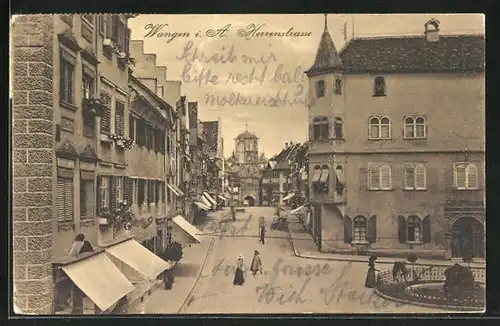 AK Wangen i. Allgäu, Herrenstrasse, Rathaus