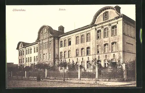 AK Olbernhau, Strasse an der Schule