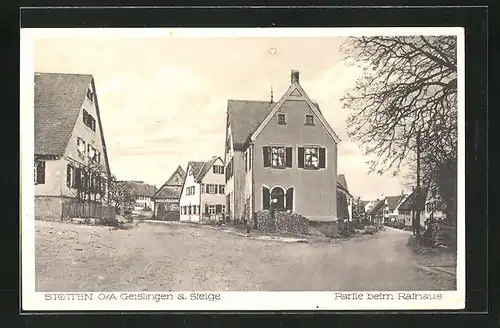 AK Stötten a. Auerberg, Partie beim Rathaus