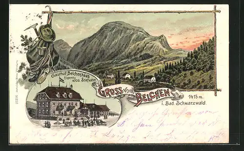 Künstler-AK Belchen, Gasthof Belchenhaus