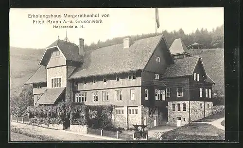 AK Hasserode a. H., Erholungshaus Margaretenhof von Fried. Krupp AG Grusonwerk