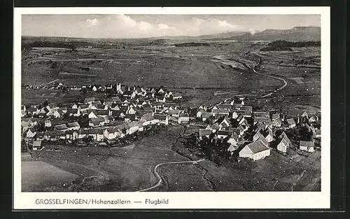 AK Grosselfingen, Totalansicht, Fliegeraufnahme mit Fernblick